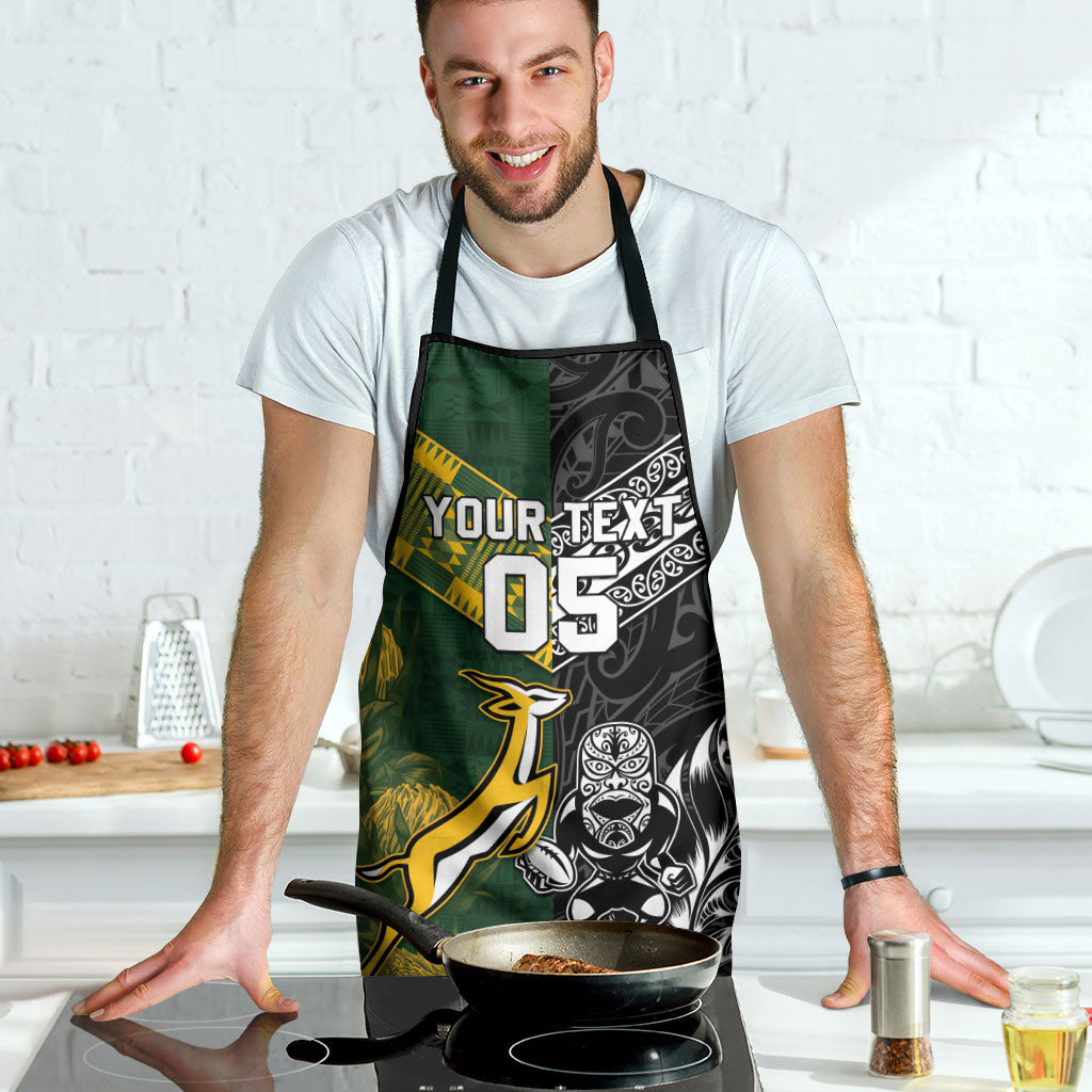 Custom Rugby New Zealand South Africa Apron Maori Tiki Springboks Together