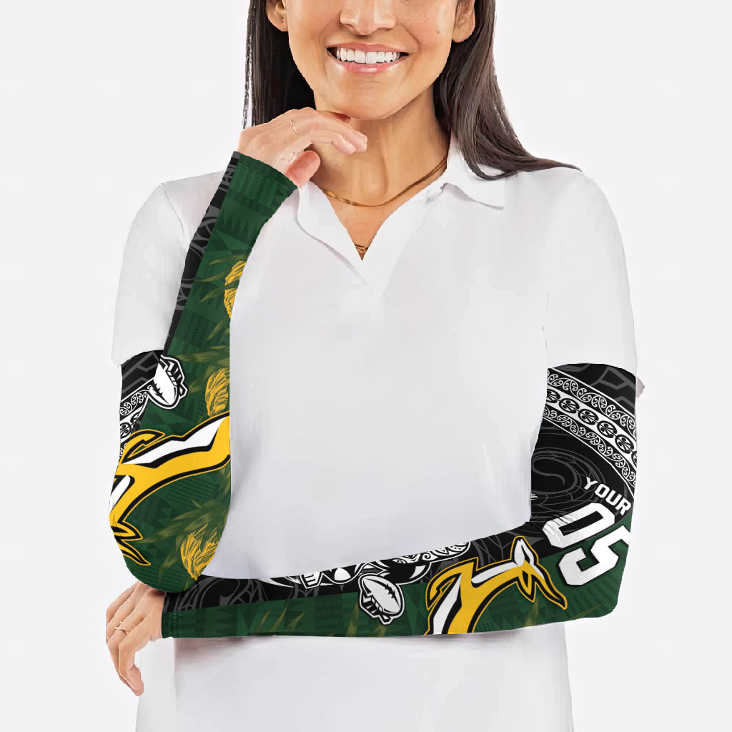 Custom Rugby New Zealand South Africa Arm Sleeves Maori Tiki Springboks Together