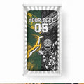 Custom Rugby New Zealand South Africa Baby Bed Cover Maori Tiki Springboks Together