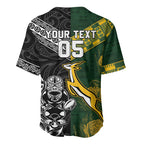 Custom Rugby New Zealand South Africa Baseball Jersey Maori Tiki Springboks Together