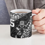 Custom Rugby New Zealand South Africa Ceramic Mug Maori Tiki Springboks Together