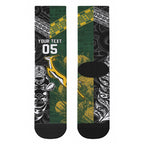Custom Rugby New Zealand South Africa Crew Socks Maori Tiki Springboks Together