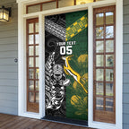 Custom Rugby New Zealand South Africa Door Cover Maori Tiki Springboks Together