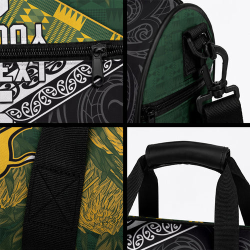 Custom Rugby New Zealand South Africa Duffle Bag Maori Tiki Springboks Together