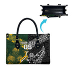 Custom Rugby New Zealand South Africa Leather Bag Maori Tiki Springboks Together