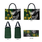 Custom Rugby New Zealand South Africa Leather Bag Maori Tiki Springboks Together