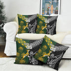 Custom Rugby New Zealand South Africa Pillow Cover Maori Tiki Springboks Together