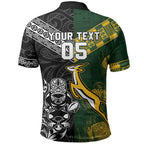 Custom Rugby New Zealand South Africa Polo Shirt Maori Tiki Springboks Together
