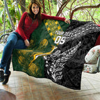 Custom Rugby New Zealand South Africa Quilt Maori Tiki Springboks Together