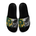 Custom Rugby New Zealand South Africa Slide Sandals Maori Tiki Springboks Together