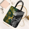 Custom Rugby New Zealand South Africa Tote Bag Maori Tiki Springboks Together