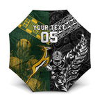 Custom Rugby New Zealand South Africa Umbrella Maori Tiki Springboks Together