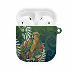 New Zealand Kea Bird AirPods Case With Maori Koru Fern - Aussie Hoodie