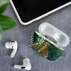 New Zealand Kea Bird AirPods Case With Maori Koru Fern - Aussie Hoodie