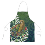New Zealand Kea Bird Apron With Maori Koru Fern - Aussie Hoodie