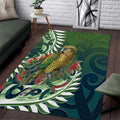 New Zealand Kea Bird Area Rug With Maori Koru Fern - Aussie Hoodie