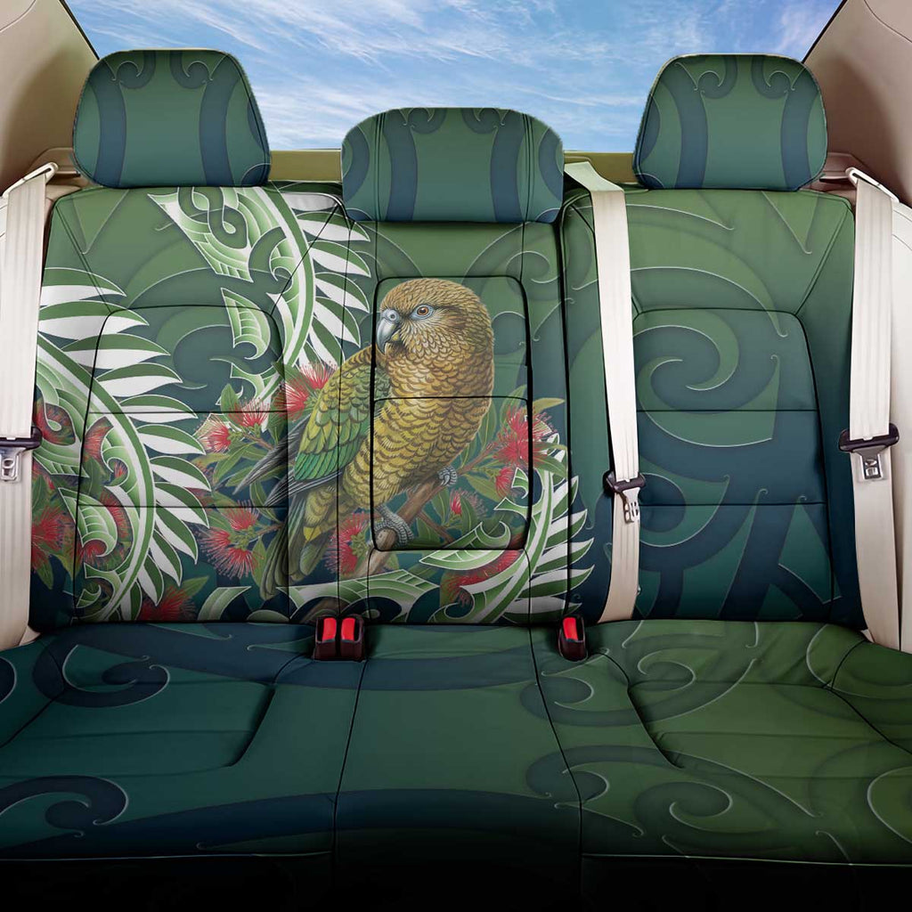 New Zealand Kea Bird Back Car Seat Cover With Maori Koru Fern - Aussie Hoodie