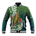 New Zealand Kea Bird Baseball Jacket With Maori Koru Fern - Aussie Hoodie