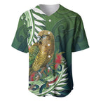 New Zealand Kea Bird Baseball Jersey With Maori Koru Fern - Aussie Hoodie
