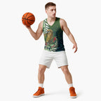 New Zealand Kea Bird Basketball Jersey With Maori Koru Fern - Aussie Hoodie