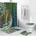 New Zealand Kea Bird Bathroom Set With Maori Koru Fern - Aussie Hoodie