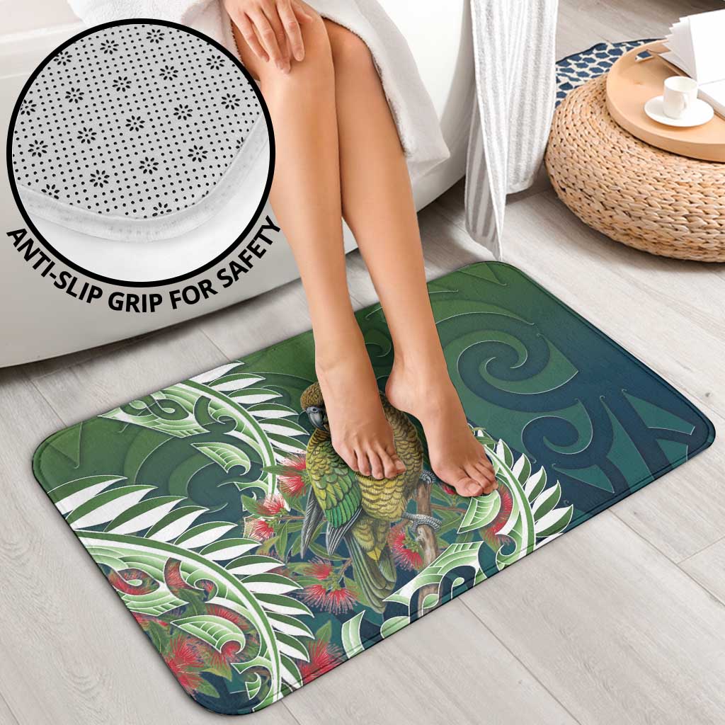 New Zealand Kea Bird Bathroom Set With Maori Koru Fern - Aussie Hoodie