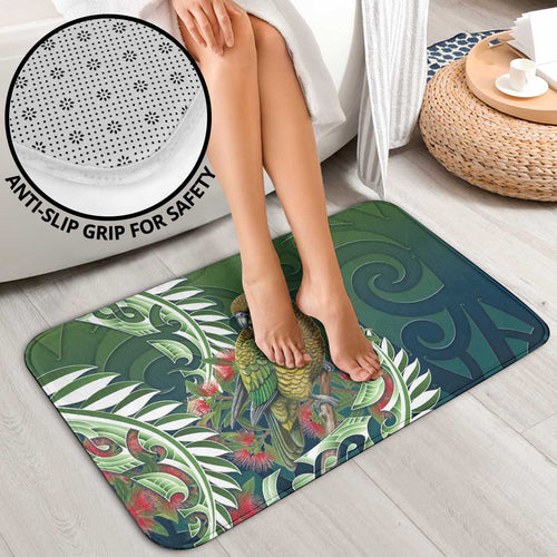 New Zealand Kea Bird Bathroom Set With Maori Koru Fern - Aussie Hoodie