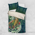 New Zealand Kea Bird Bedding Set With Maori Koru Fern - Aussie Hoodie