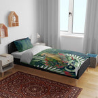 New Zealand Kea Bird Bedding Set With Maori Koru Fern - Aussie Hoodie