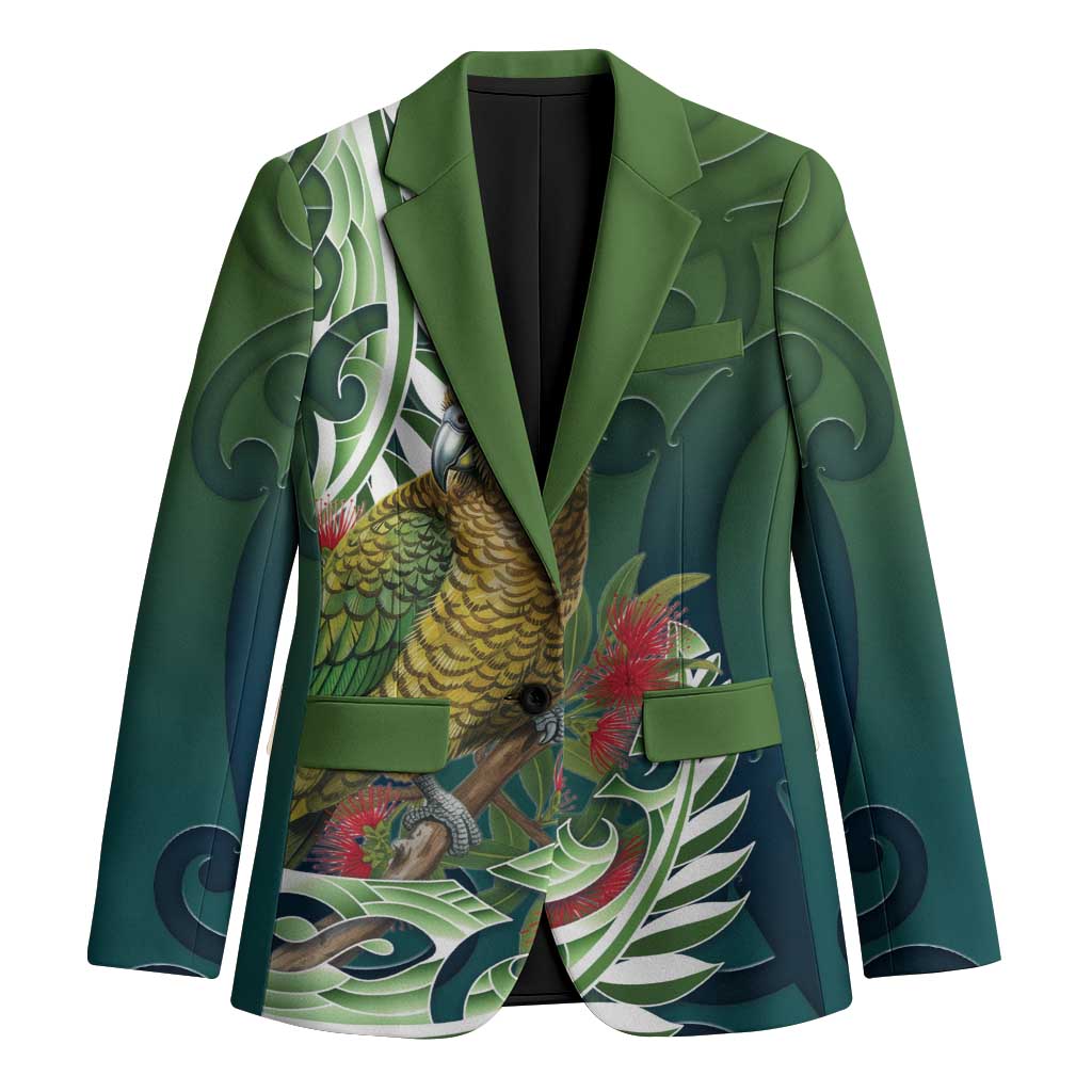 New Zealand Kea Bird Blazer With Maori Koru Fern - Aussie Hoodie