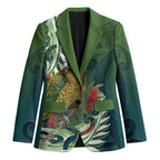 New Zealand Kea Bird Blazer With Maori Koru Fern - Aussie Hoodie