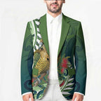 New Zealand Kea Bird Blazer With Maori Koru Fern - Aussie Hoodie