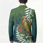 New Zealand Kea Bird Blazer With Maori Koru Fern - Aussie Hoodie