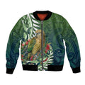 New Zealand Kea Bird Bomber Jacket With Maori Koru Fern - Aussie Hoodie