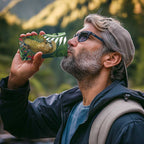 New Zealand Kea Bird 4 in 1 Can Cooler Tumbler With Maori Koru Fern - Aussie Hoodie