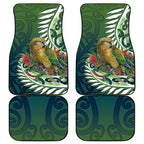 New Zealand Kea Bird Car Mats With Maori Koru Fern - Aussie Hoodie