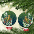 New Zealand Kea Bird Ceramic Ornament With Maori Koru Fern