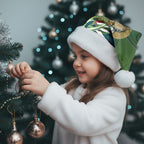 New Zealand Kea Bird Christmas Santa Hat With Maori Koru Fern