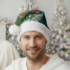 New Zealand Kea Bird Christmas Santa Hat With Maori Koru Fern