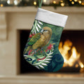 New Zealand Kea Bird Christmas Stocking With Maori Koru Fern