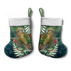 New Zealand Kea Bird Christmas Stocking With Maori Koru Fern