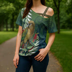 New Zealand Kea Bird Cross Shoulder Shirt With Maori Koru Fern - Aussie Hoodie