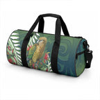 New Zealand Kea Bird Duffle Bag With Maori Koru Fern