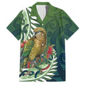New Zealand Kea Bird Family Matching Puletasi and Hawaiian Shirt With Maori Koru Fern - Aussie Hoodie