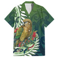 New Zealand Kea Bird Hawaiian Shirt With Maori Koru Fern - Aussie Hoodie