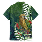 New Zealand Kea Bird Hawaiian Shirt With Maori Koru Fern - Aussie Hoodie