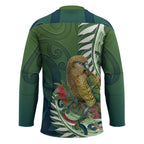 New Zealand Kea Bird Hockey Jersey With Maori Koru Fern - Aussie Hoodie