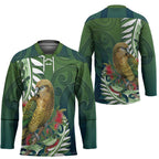 New Zealand Kea Bird Hockey Jersey With Maori Koru Fern - Aussie Hoodie