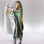 New Zealand Kea Bird Hooded Blanket With Maori Koru Fern - Aussie Hoodie