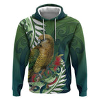 New Zealand Kea Bird Hoodie With Maori Koru Fern - Aussie Hoodie